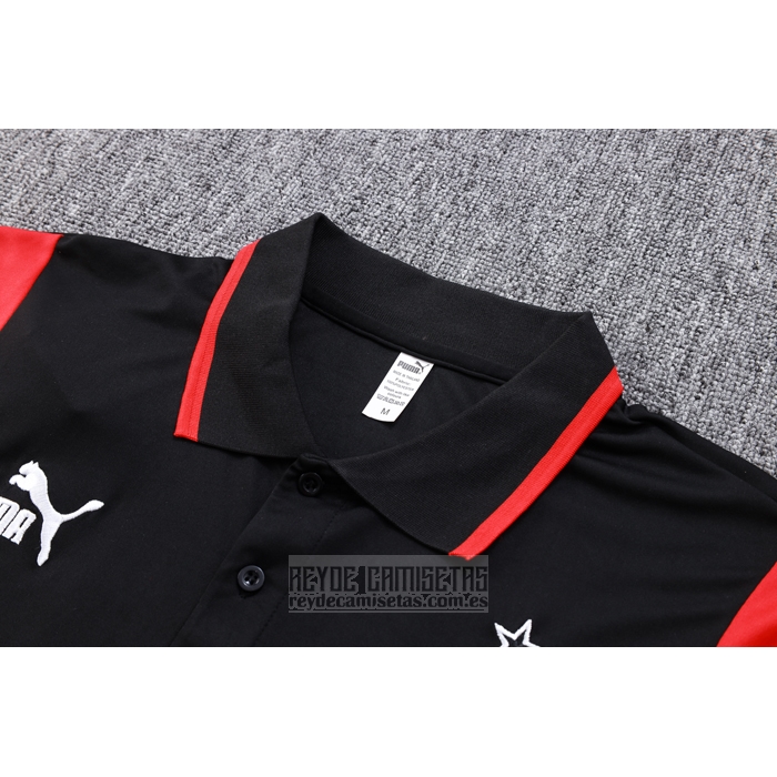 Camiseta De Futbol Polo del AC Milan 2023-2024 Negro